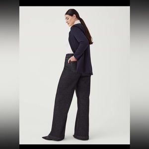 Spanx High Rise Wide Leg Jeans Charcoal TALL